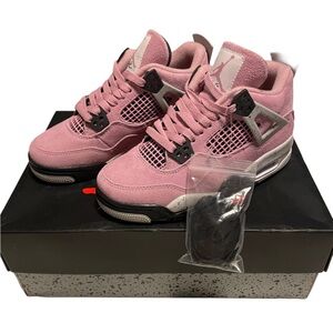 Jordan Air 4 Retro ORCHID/NEUTRAL GREY-BLACK WMS 5.5 Men’s 4